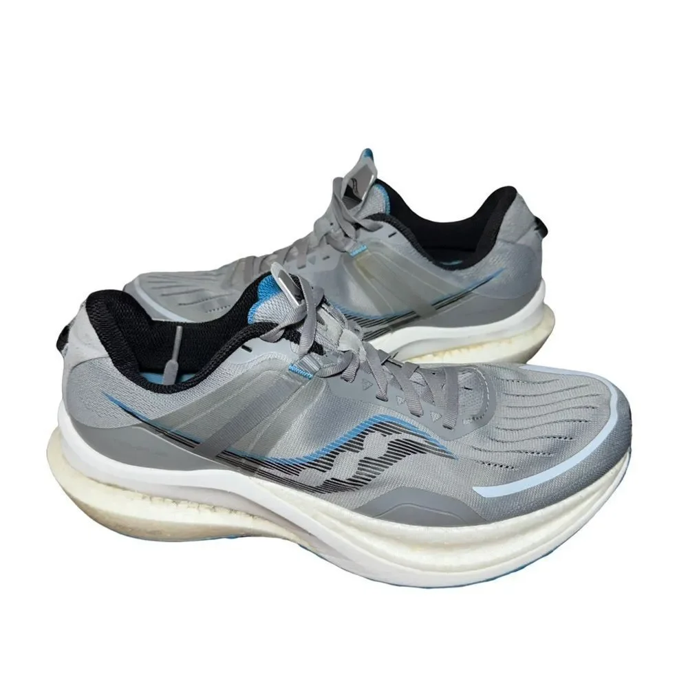 Saucony Gray and Blue Athletic Shoes size 11.5 Wide